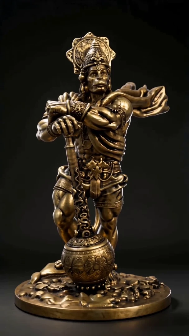 Bajrangbali murti in its final physical form